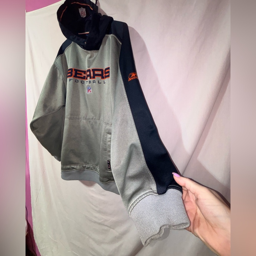 Chicago Bears Reebok Cold Weather Hoodie Silver & Navy – Size XL – NFL - Picture 3 of 14